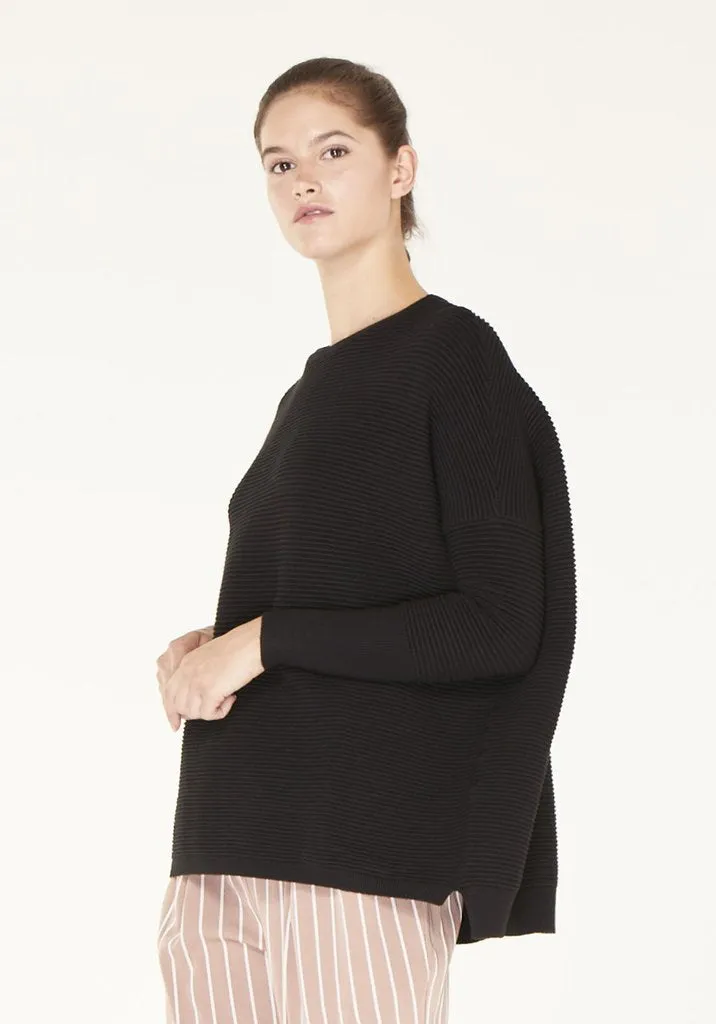 Paisie Cape Jumper in Black