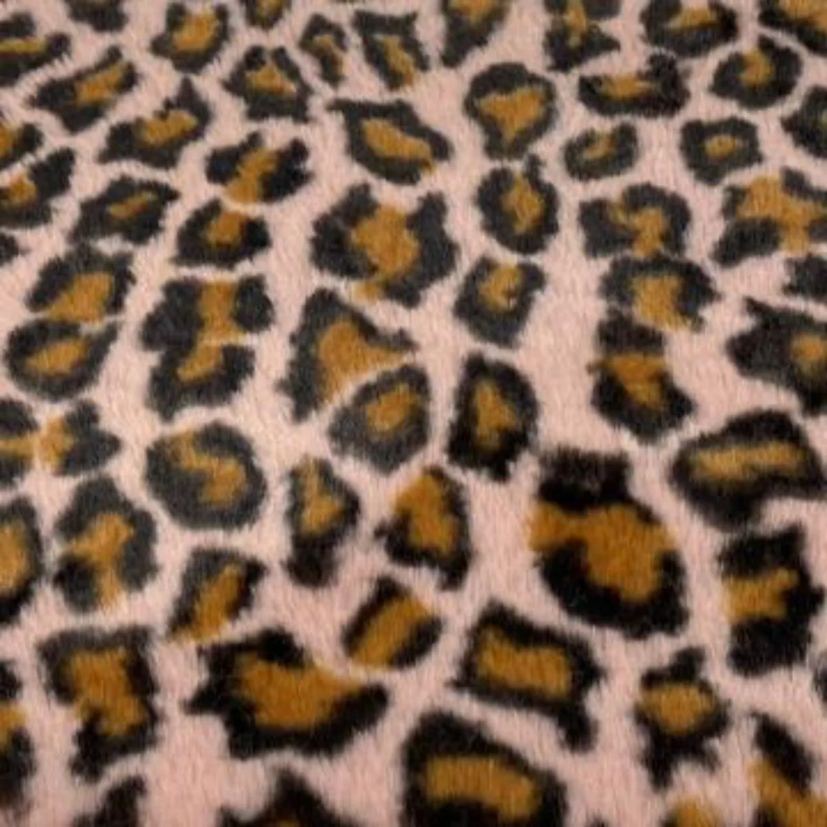 Pink Minky Leopard Faux Fur Fabric