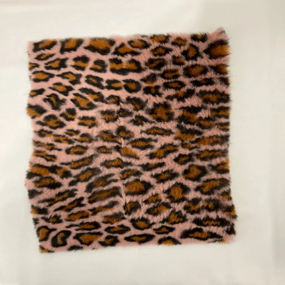 Pink Minky Leopard Faux Fur Fabric