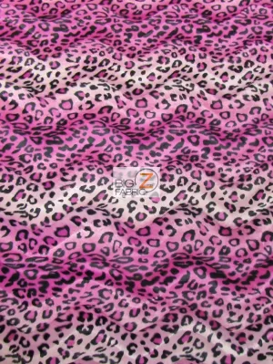 Pink/Fuchsia Velboa Leopard Animal Short Pile Fabric / By The Roll - 50 Yards