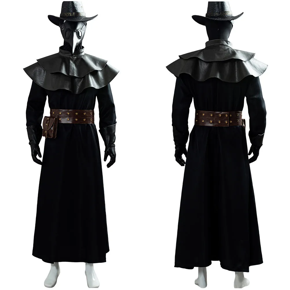 Plague Doctor Steampunk Bird Mask Cape Holloween Costume Cosplay Costume