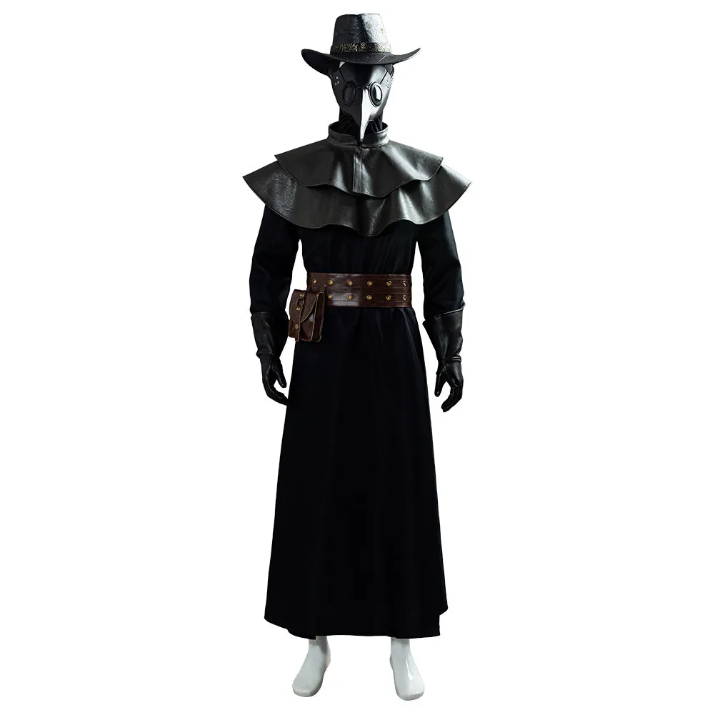 Plague Doctor Steampunk Bird Mask Cape Holloween Costume Cosplay Costume