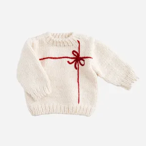 Present Sweater in Cream/Red