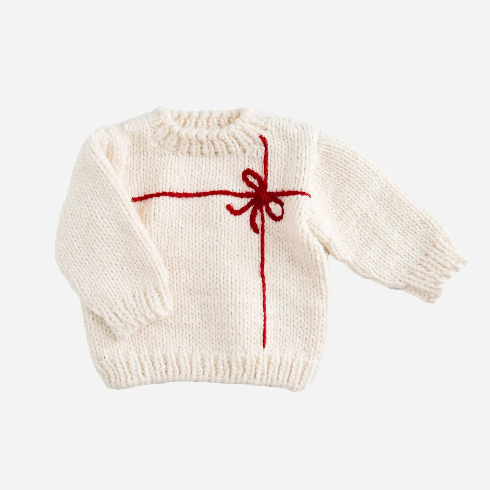 Present Sweater in Cream/Red