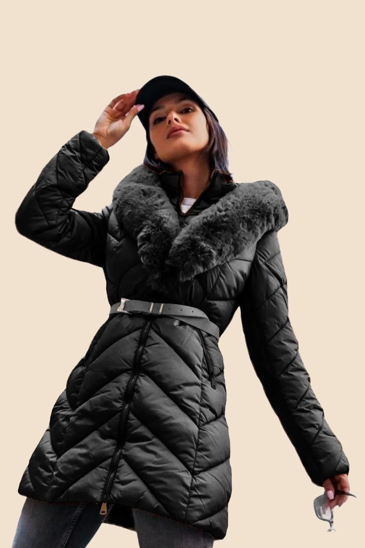 Puffer Fur Coat