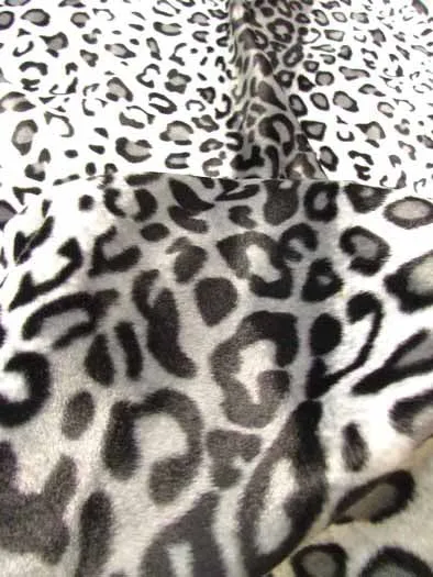 Purple/White Velboa Leopard Animal Short Pile Fabric / By The Roll - 25 Yards