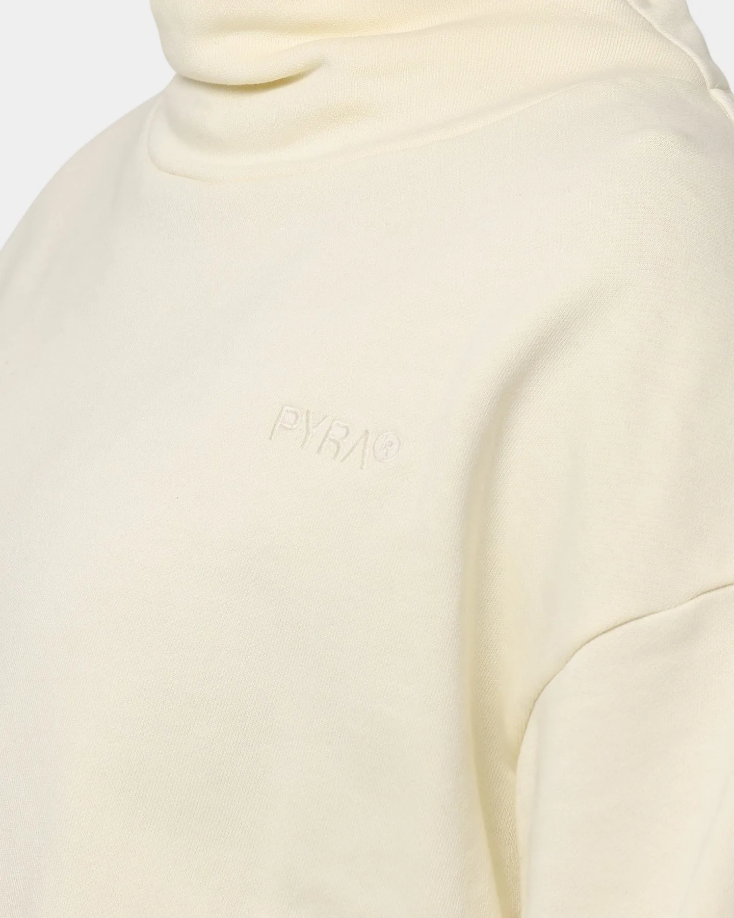 PYRA Women's Oversized Turtleneck Sweater Bone White