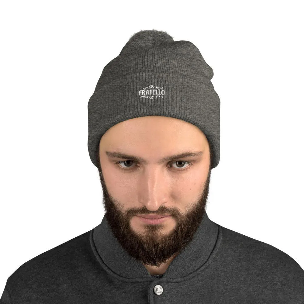 "Fratello" Pom-Pom Beanie (Solid Grey)