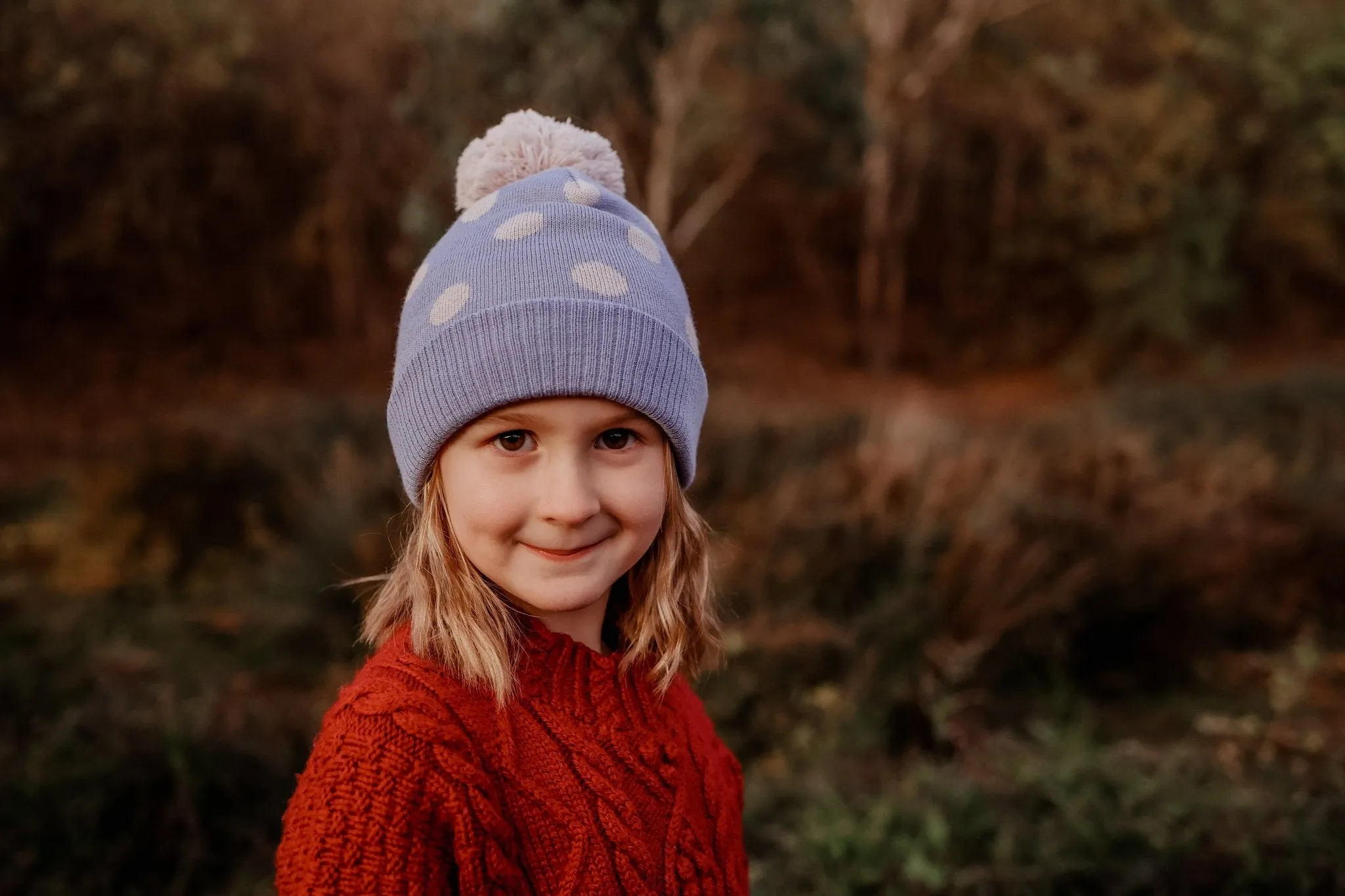 Raindrops Merino Beanie Blue