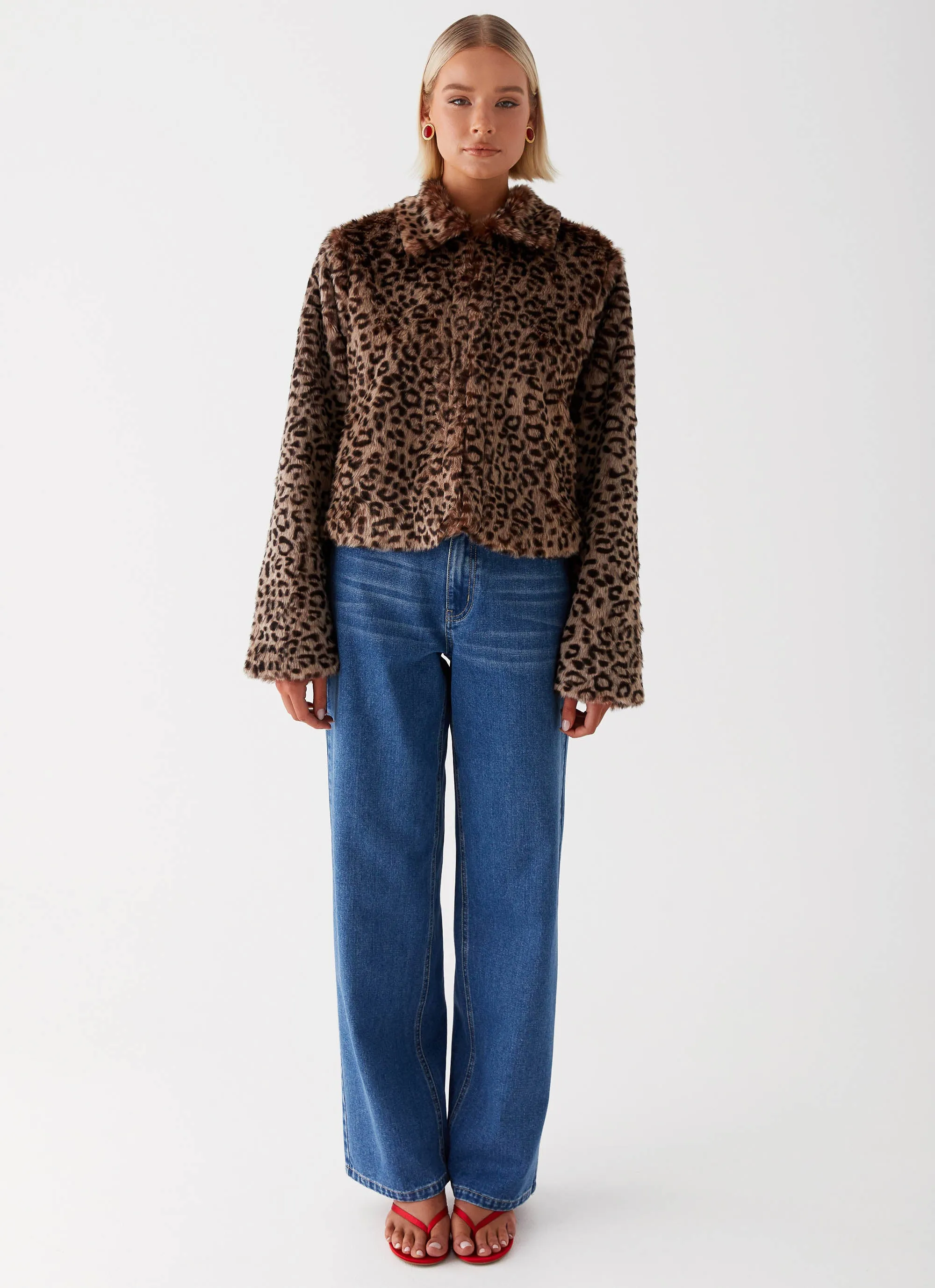 Raleigh Fur Jacket - Leopard