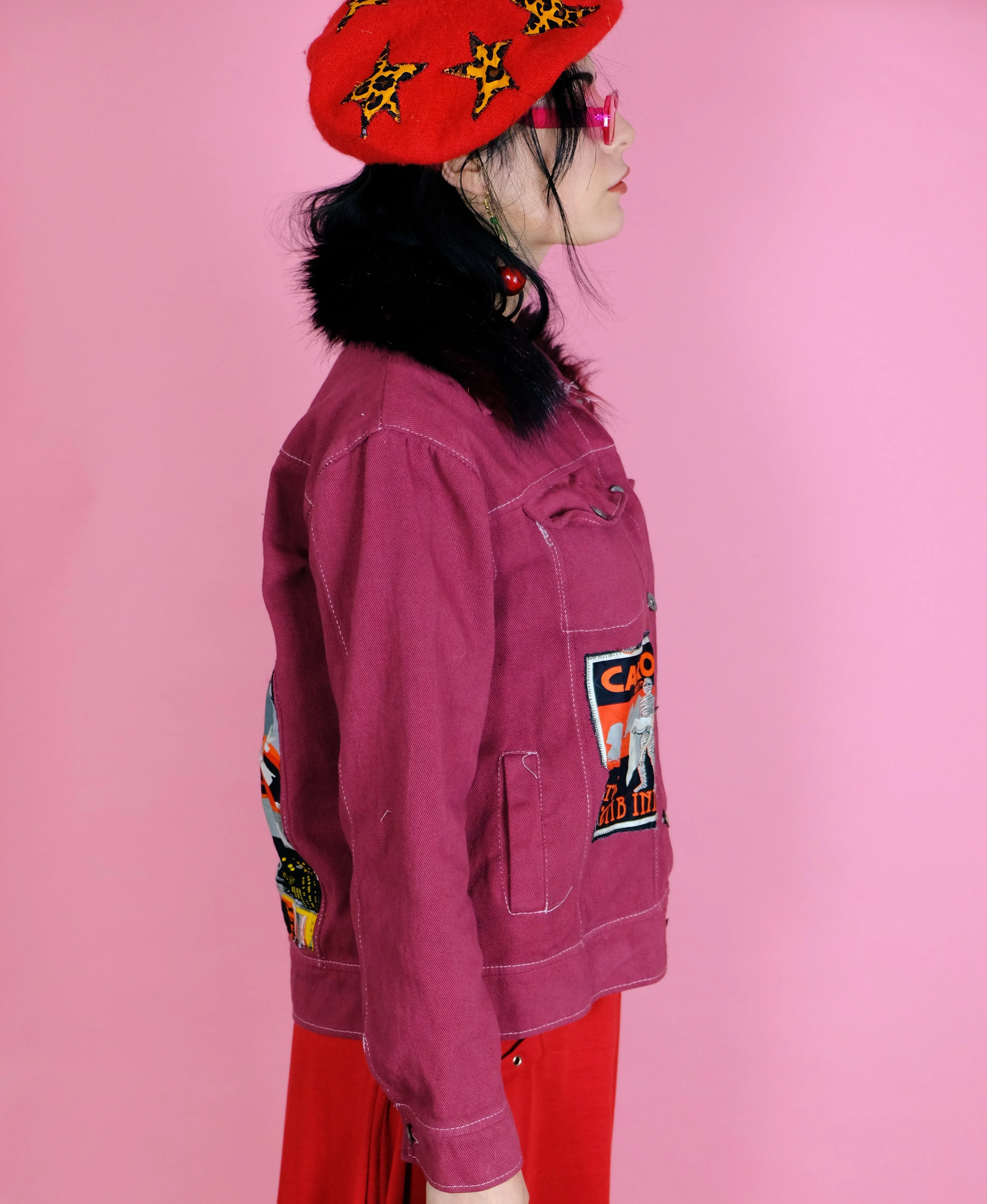 Red Reworked Jacket - S/M