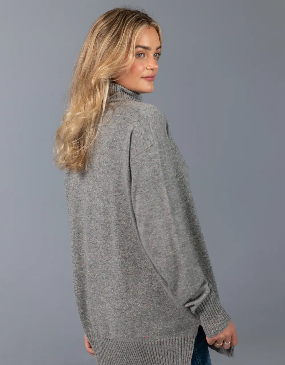 Relaxed Turtleneck Sweater in Festival