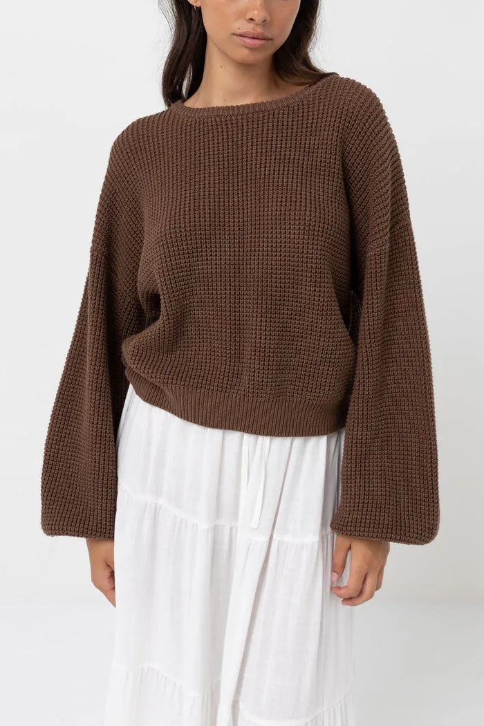 Rhythm Classic Knit Jumper - CHOCOLATE