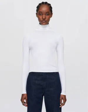 Ribbed Turtleneck - White