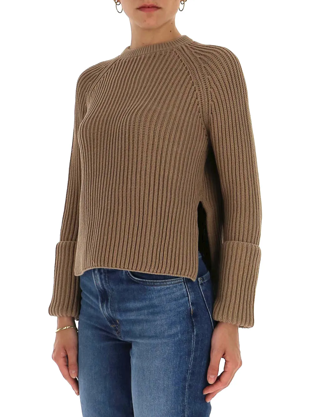 'S Max Mara Crewneck Rib Knit Jumper