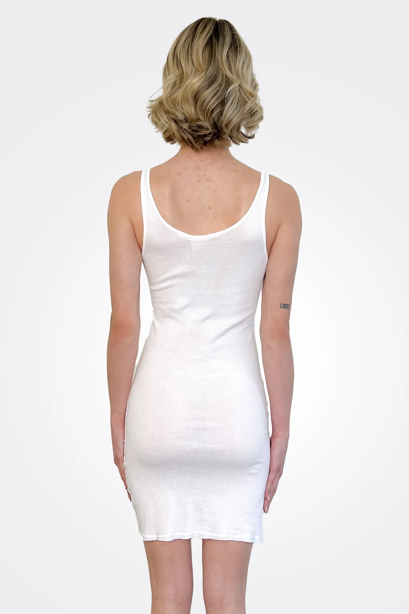 Slip Tank Dress - White