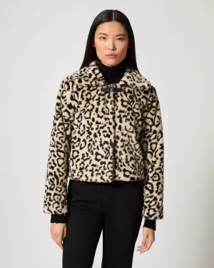 Snow Leopard Faux Fur Jacket