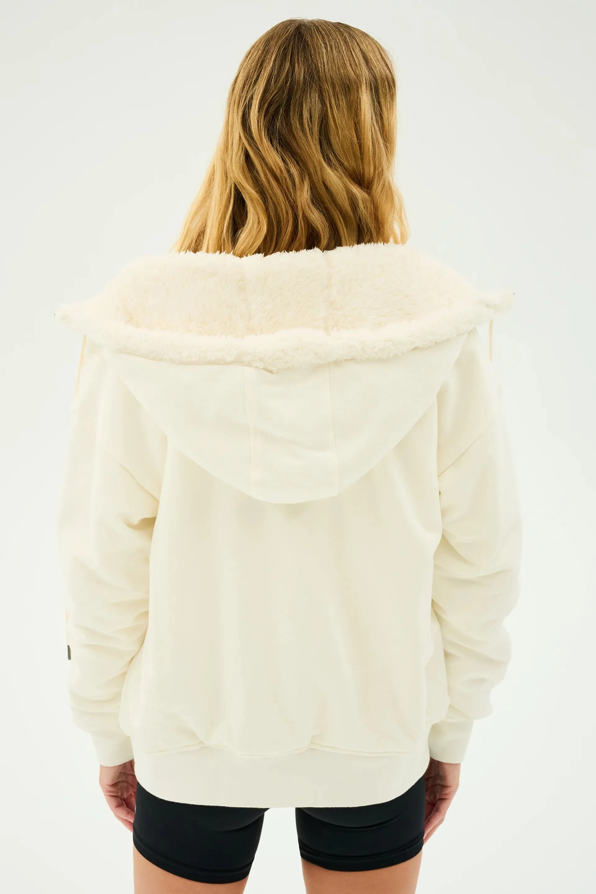 SPLITS59 | Lynx French Terry Sherpa Hoodie - Creme