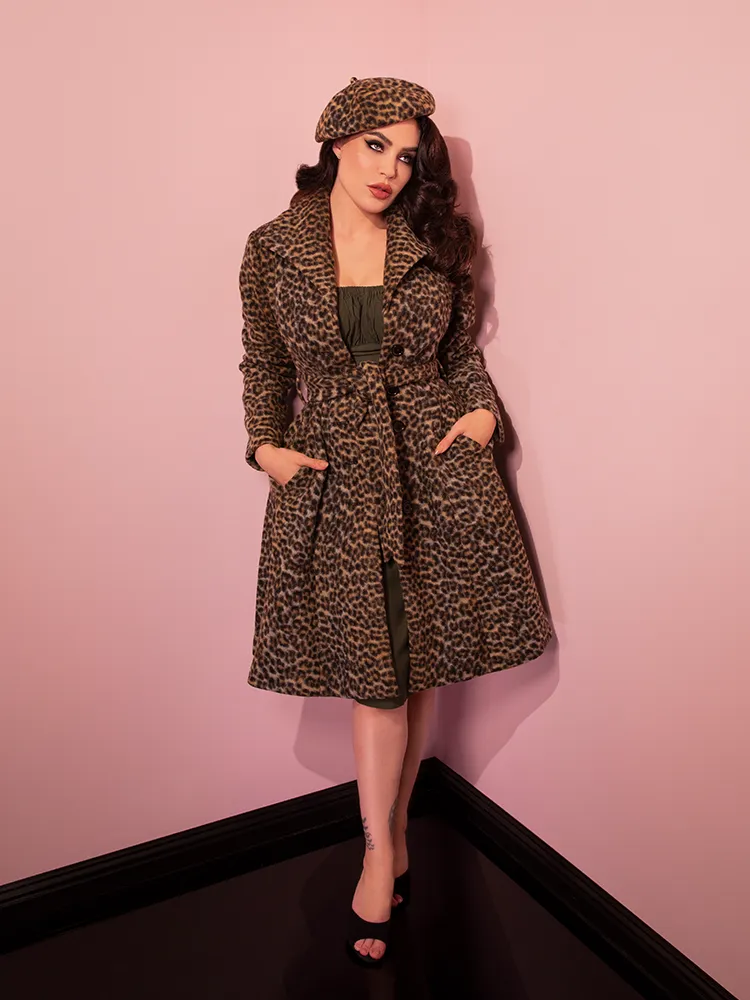 Starlet Swing Coat in Leopard Print - Vixen by Micheline Pitt