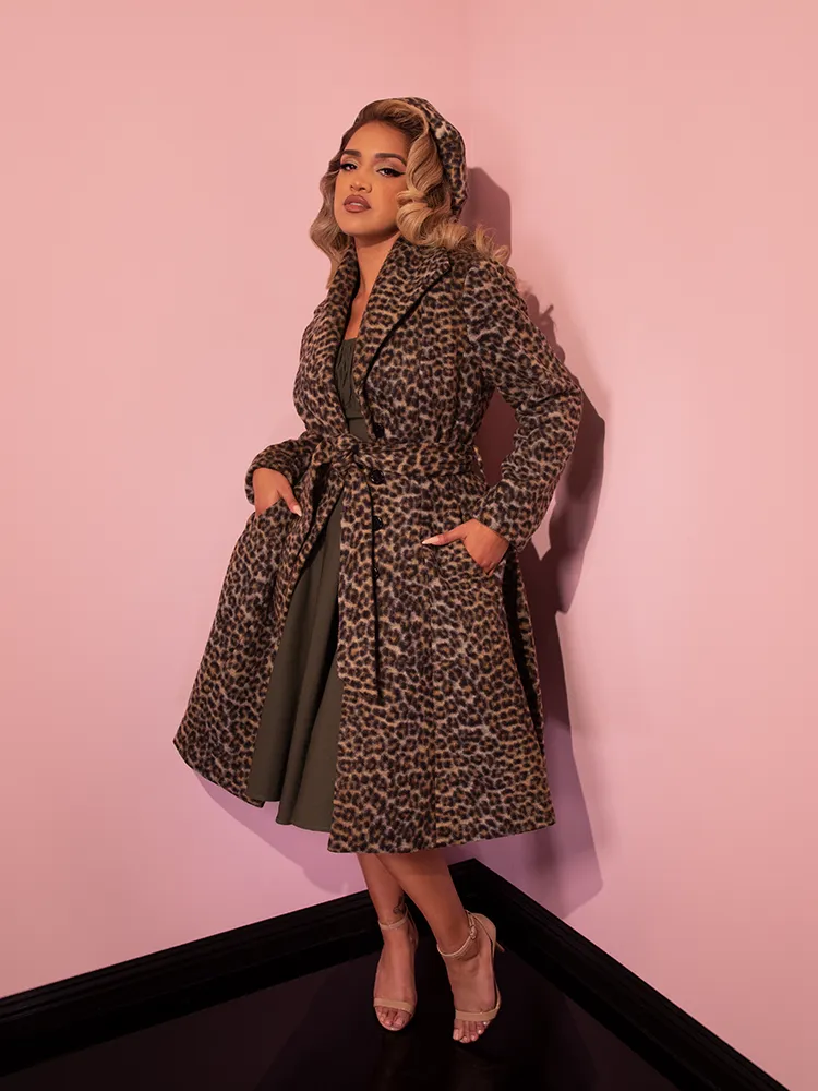 Starlet Swing Coat in Leopard Print - Vixen by Micheline Pitt