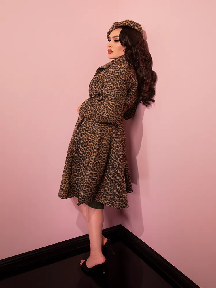 Starlet Swing Coat in Leopard Print - Vixen by Micheline Pitt