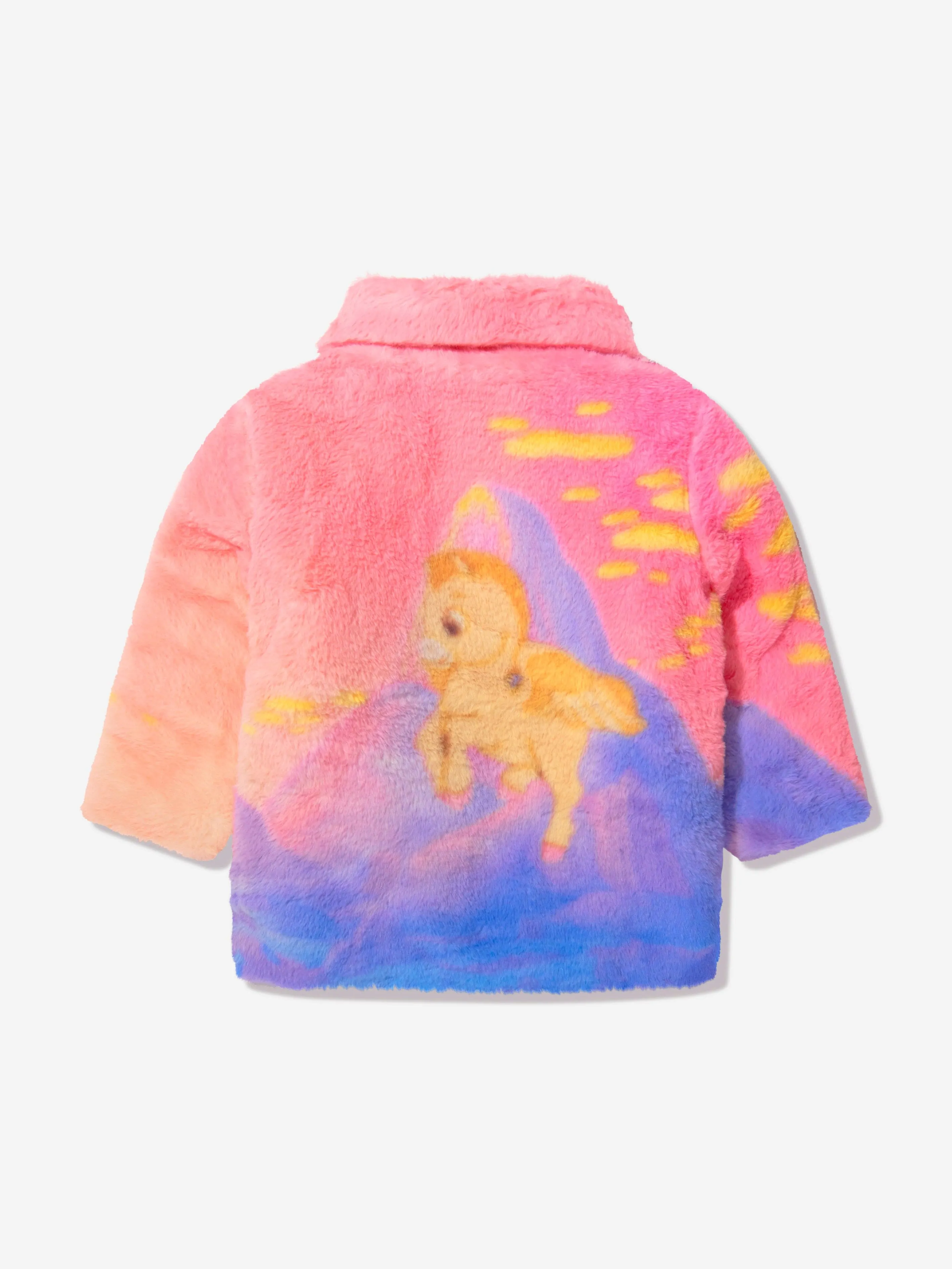 Stella McCartney Girls Disney Fantasia Mount Olympus Faux Fur Coat