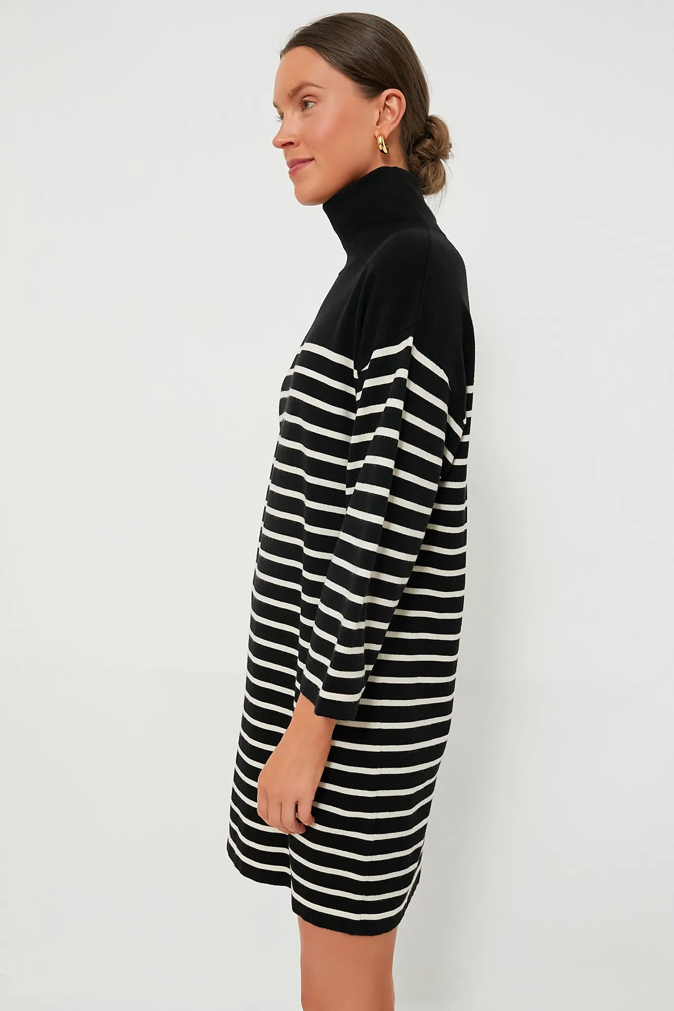 Striped Durand Turtleneck Dress