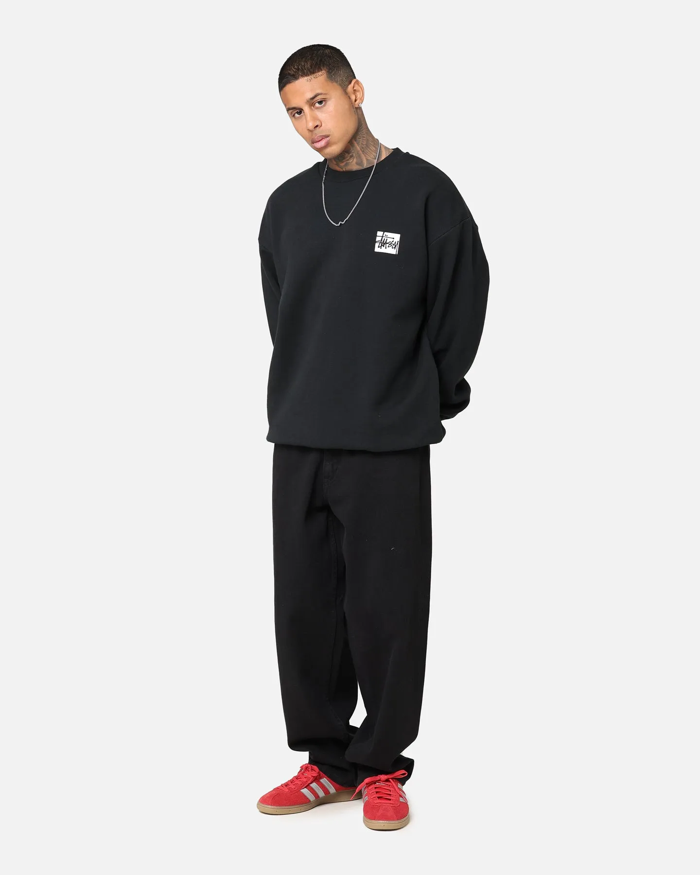 Stussy Square LCB Crewneck Black