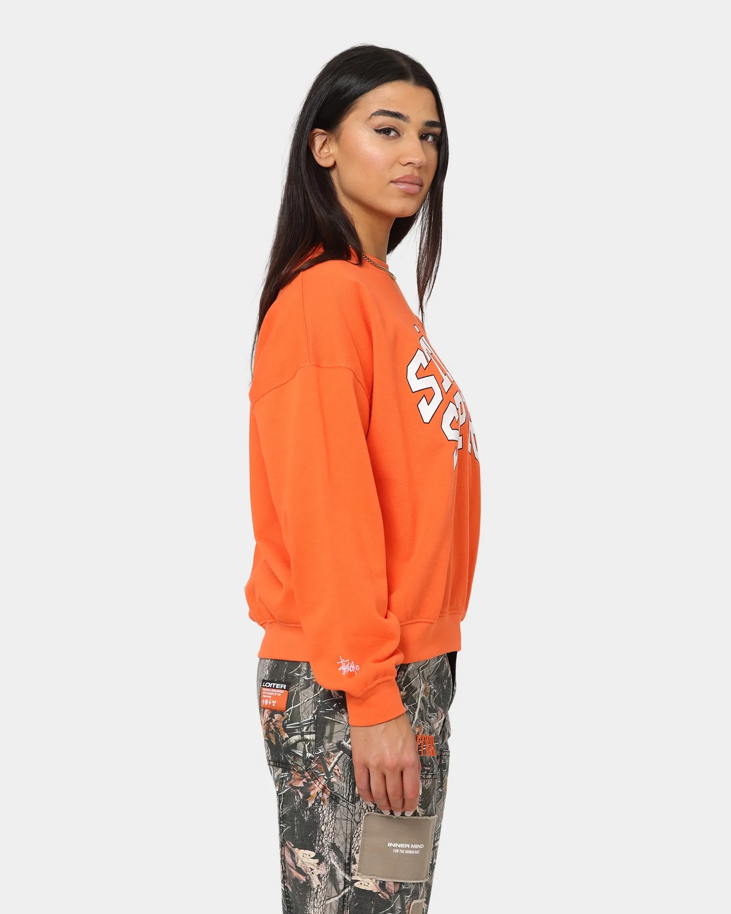 Stussy Women's Sport Oversized Crewneck Mandarin