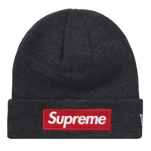 Supreme x New Era Box Logo Beanie 'Charcoal'