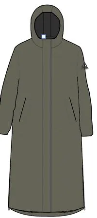 Tasman Long Recycled Insulated Jacket - Dusty Olive