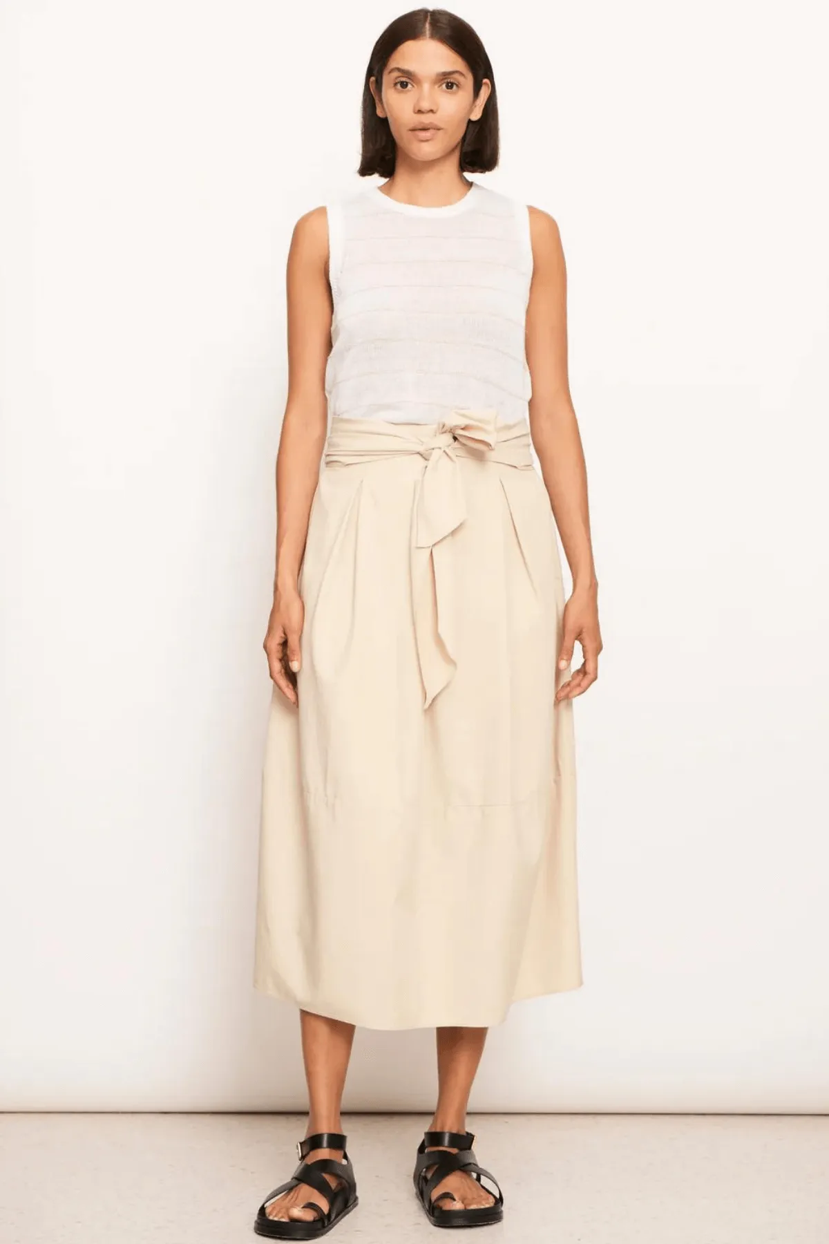 TERI TIE SKIRT PEBBLE