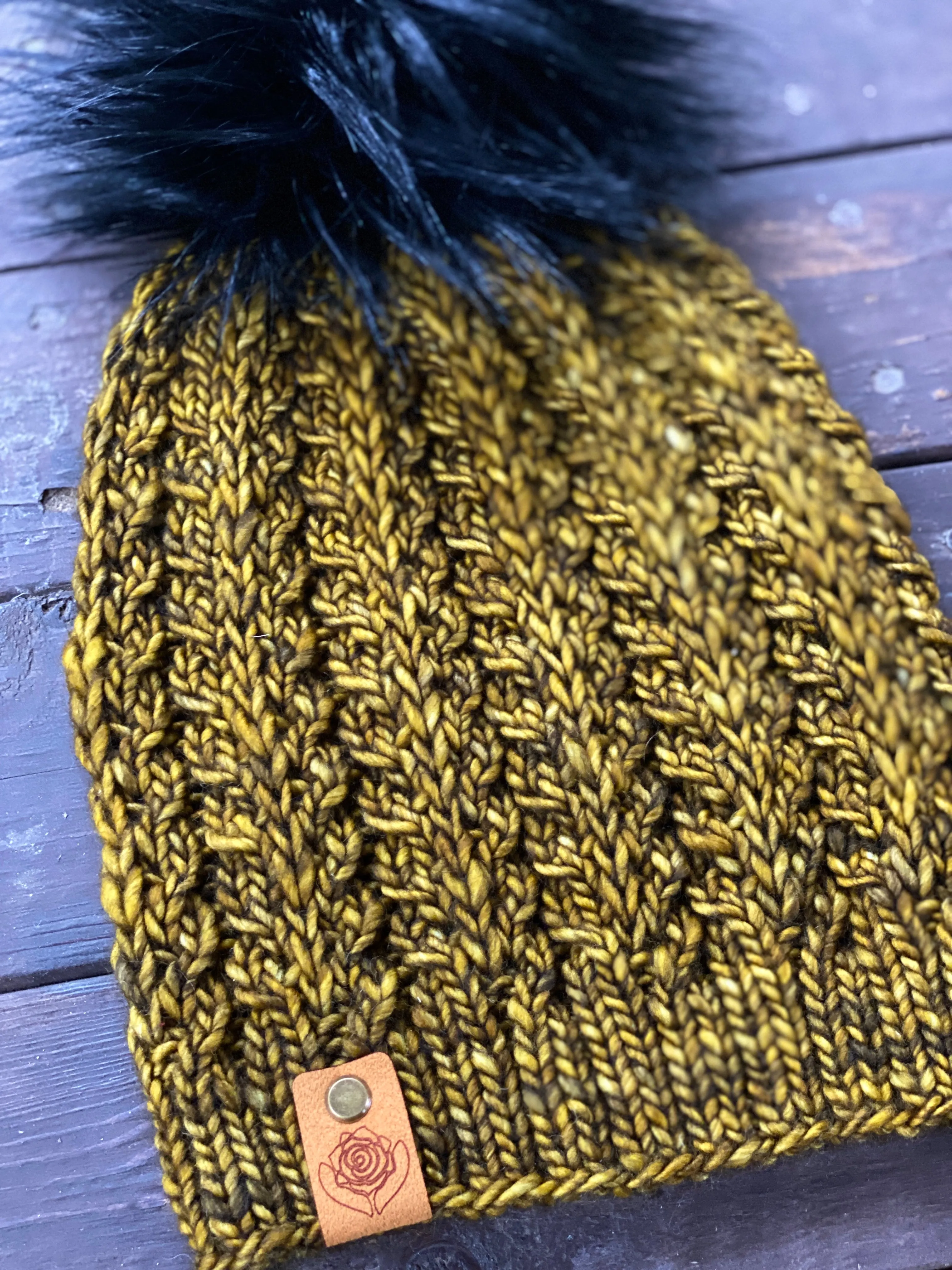 The Faux Shizzle Beanie knit hat PATTERN