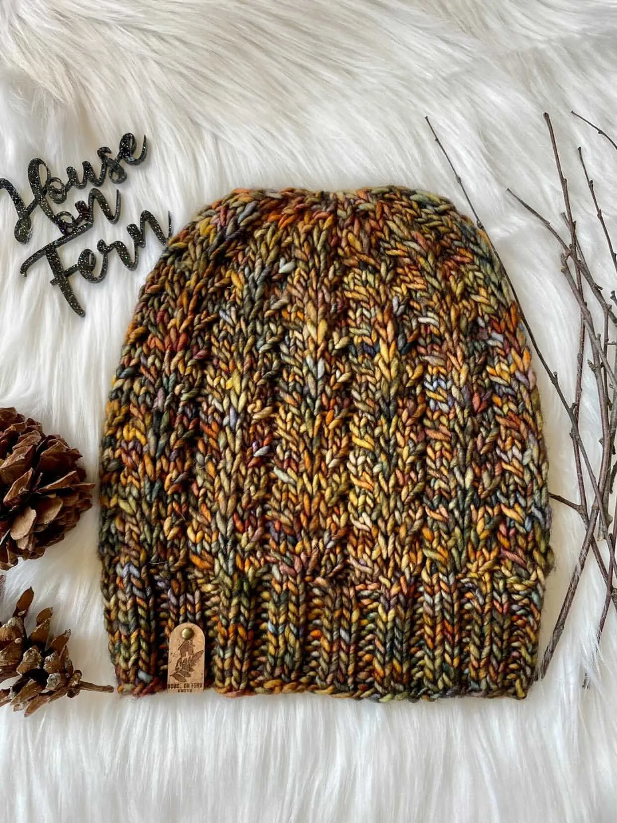 The Faux Shizzle Beanie knit hat PATTERN