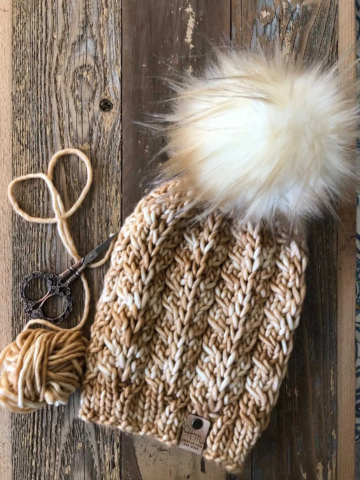 The Faux Shizzle Beanie knit hat PATTERN