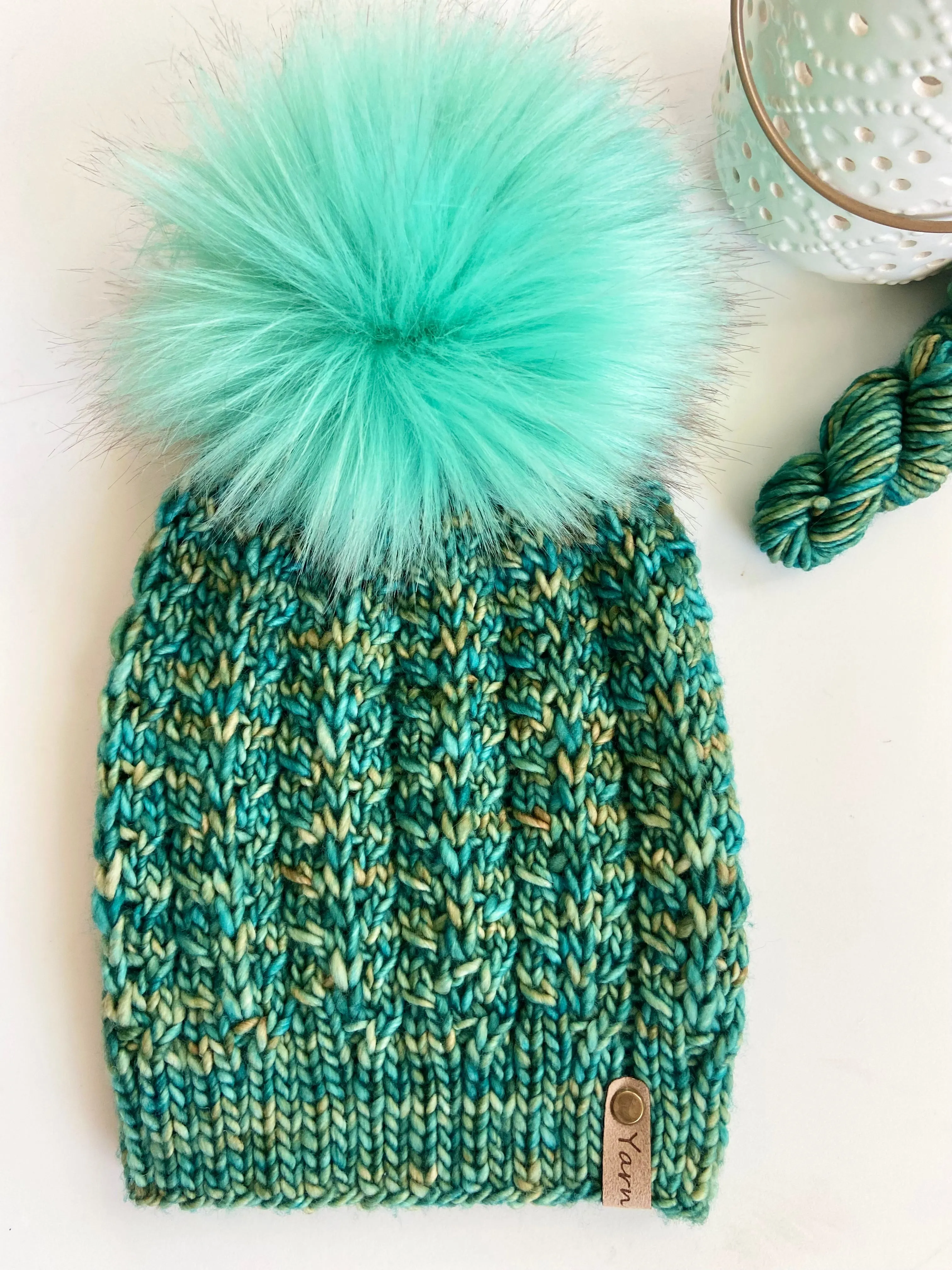 The Faux Shizzle Beanie knit hat PATTERN