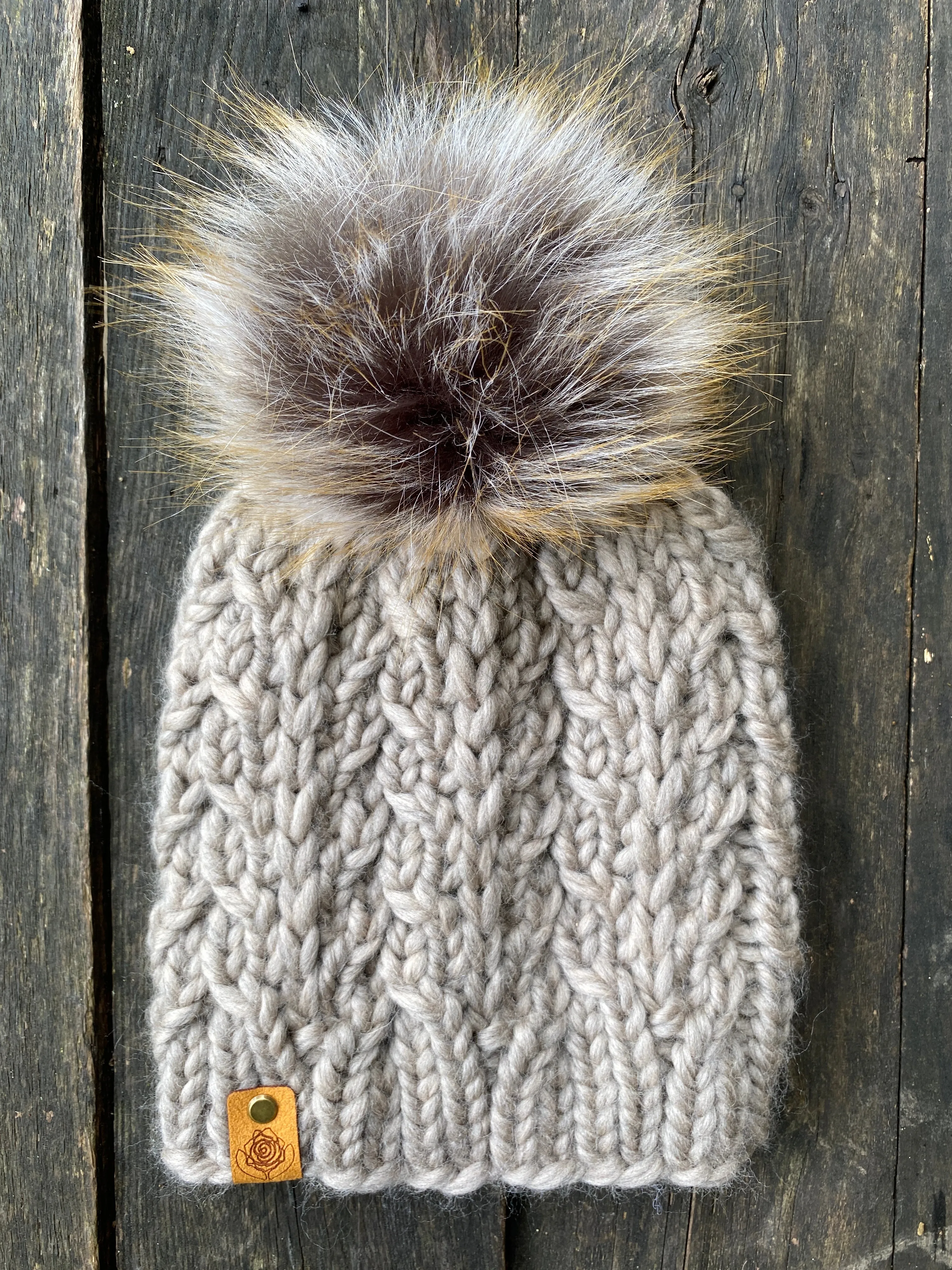 The Faux Shizzle Beanie knit hat PATTERN