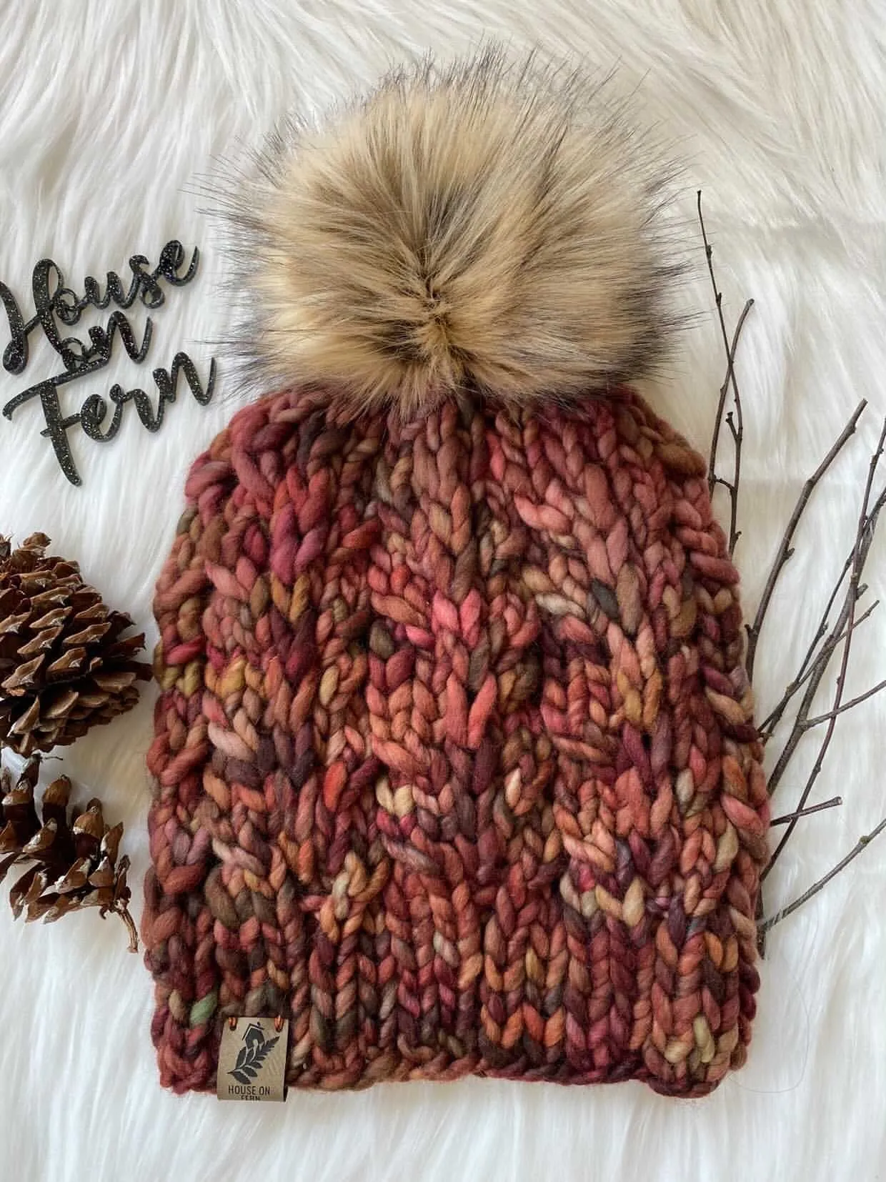 The Faux Shizzle Beanie knit hat PATTERN