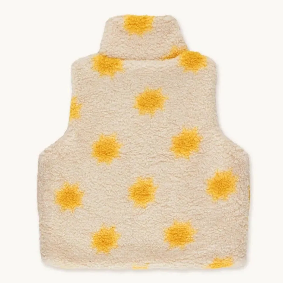 TINYCOTTONS Kids Sunny Sherpa Vest - Light Cream