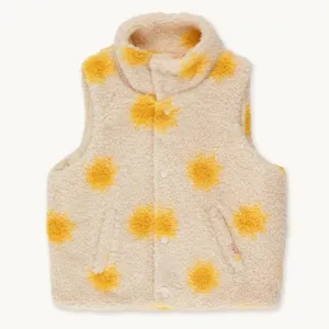 TINYCOTTONS Kids Sunny Sherpa Vest - Light Cream