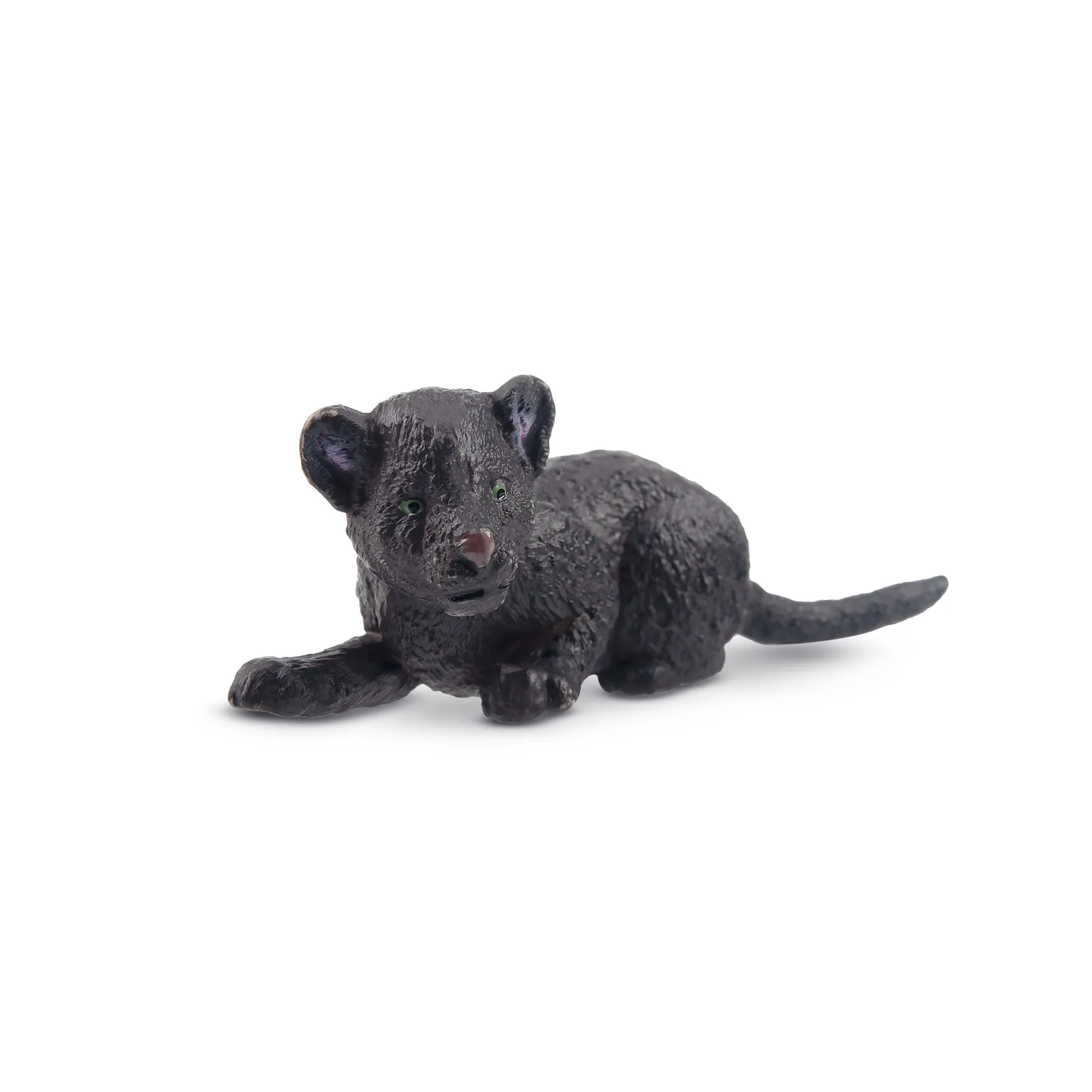 Toymany Lying Black Leopard Cub Figurine Toy