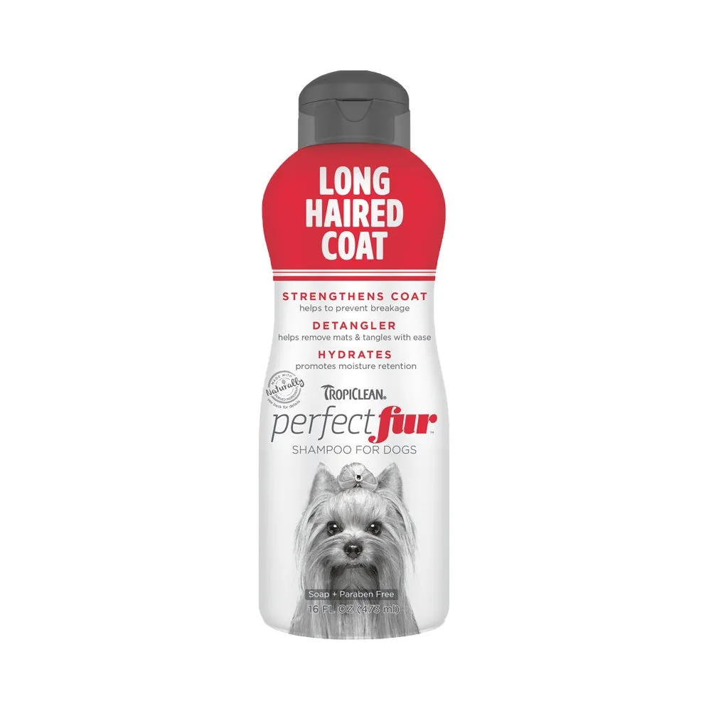 Tropiclean Perfect Fur Long Haired Coat Dog Shampoo 16oz