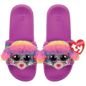 Ty Fashion Sequin Pool Slides L4-6 Rainbow The Multicoloured Poodle