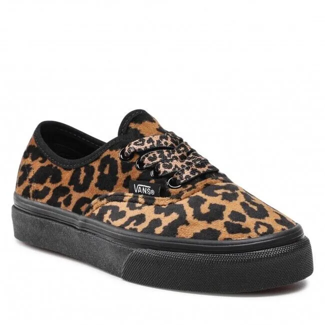 Vans Authentic VN0A3UIV99F1 Little Kids Leopard Fur Shoes Size US 13.5K C1730