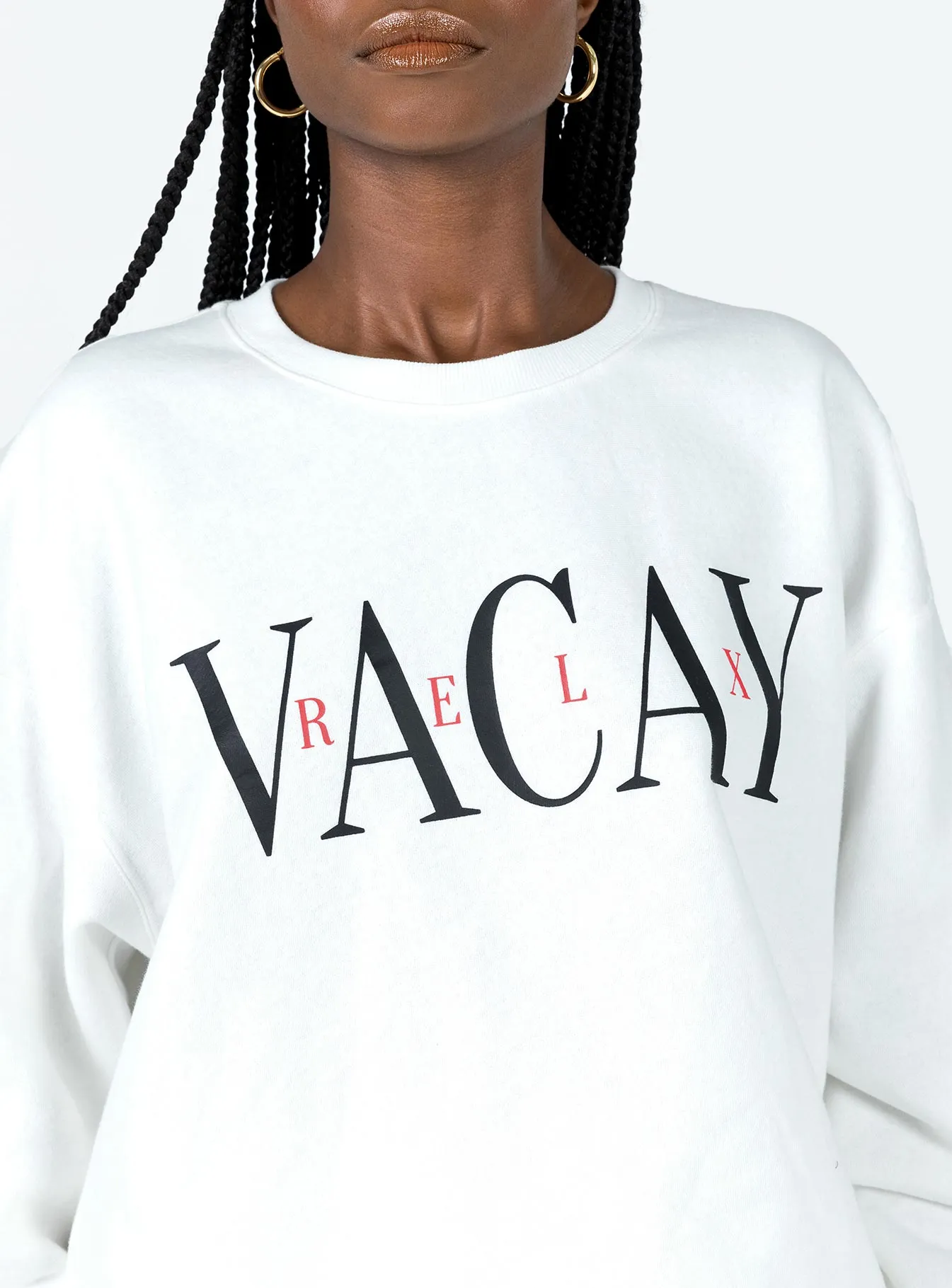 Vaycay Sweatshirt White