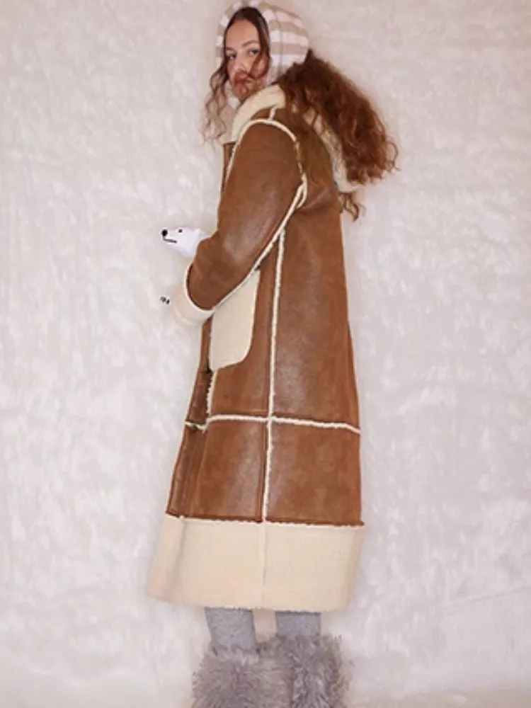 Warm fur one thick long coat【s0000005922】