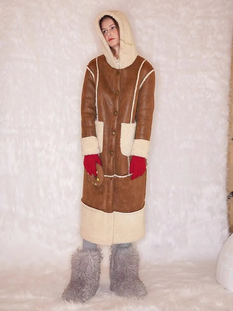 Warm fur one thick long coat【s0000005922】