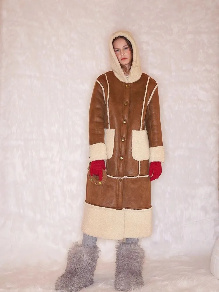 Warm fur one thick long coat【s0000005922】