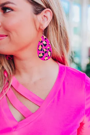 Weekend Ready Statement Earrings - Fuchsia