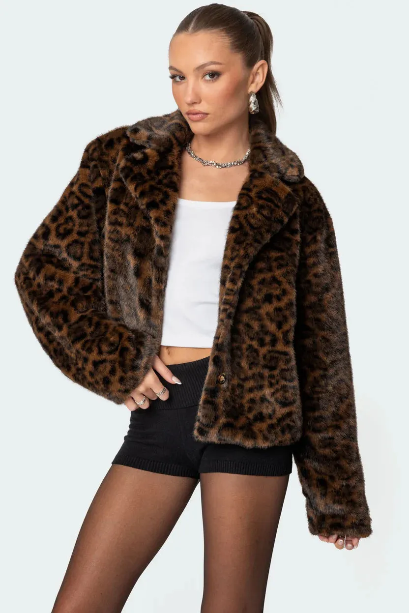 Wild Luxe Leopard Faux Fur Jacket